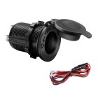 Priza auto suplimentara incorporabila pentru 12V, 120W, rezistenta la apa, led verde